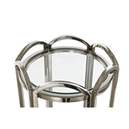 Bijzettafel DKD Home Decor Kristal Zilverkleurig Metaal 40 x 40 x 110
