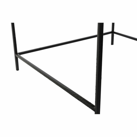 Table d'appoint DKD Home Decor 61 x 61 x 49 cm Noir Doré Acier Alumin 2