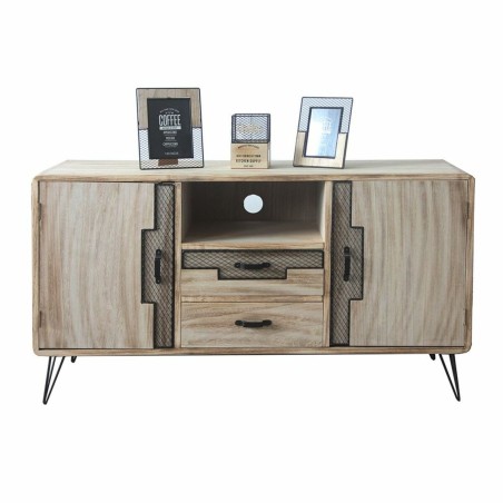 Aparador DKD Home Decor Negro Natural Metal Madera de Paulonia 120 x 4