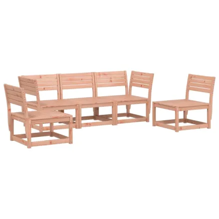 Salon de jardin 5 pcs bois massif de douglas 2