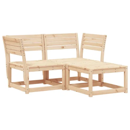 Salon de jardin 3 pcs bois de pin massif