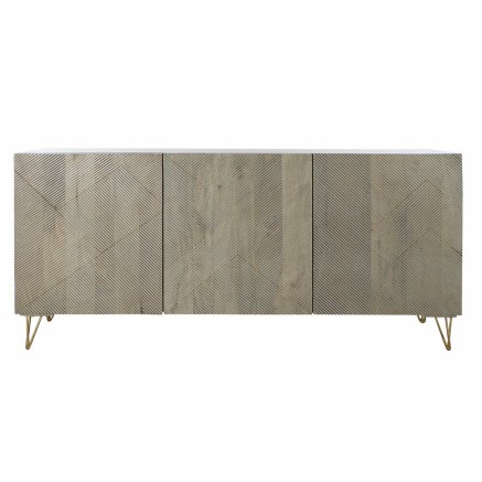 Aparador DKD Home Decor  Gris Dorado Metal Madera de mango 160 x 45 x