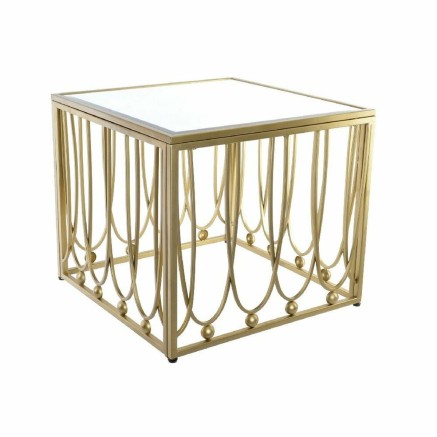 Table d'appoint DKD Home Decor Miroir Doré Métal MDF (57 x 57 x 52 c