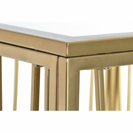 Bijzettafel DKD Home Decor Spiegel Gouden Metaal MDF (57 x 57 x 52 cm) 2