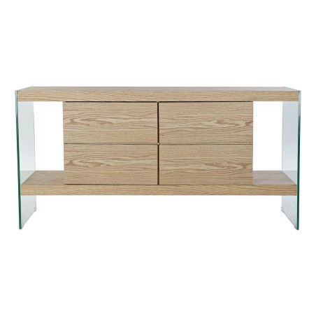 Aparador DKD Home Decor  Transparente Marrón claro Cristal Madera MDF