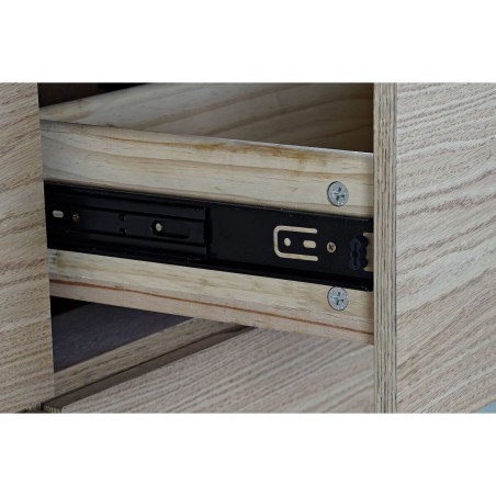Aparador DKD Home Decor  Transparente Marrón claro Cristal Madera MDF