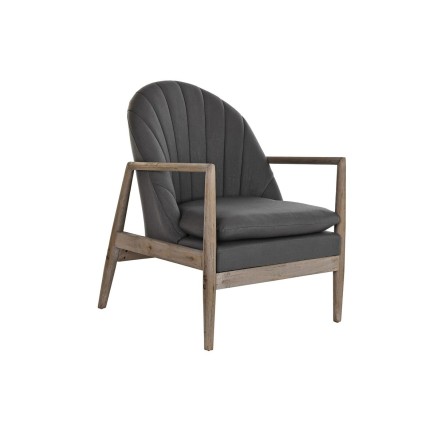 Armstoel DKD Home Decor Donker grijs Spar Plastic 68 x 69 x 89 cm 67 x