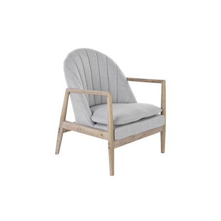 Armstoel DKD Home Decor Natuurlijk Lichtgrijs Spar 68 x 69 x 89 cm