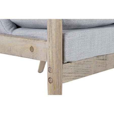 Armstoel DKD Home Decor Natuurlijk Lichtgrijs Spar 68 x 69 x 89 cm