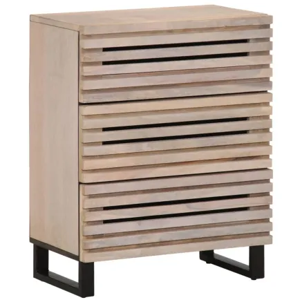 Buffets 2 pcs 60x34x75 cm bois massif de manguier 2