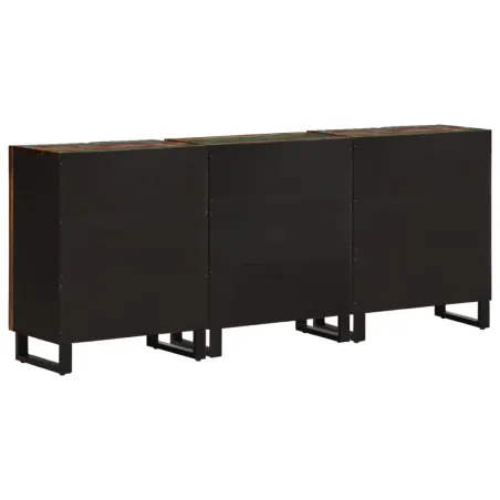 Buffets 3 pcs 60x34x75 cm bois d'acacia massif