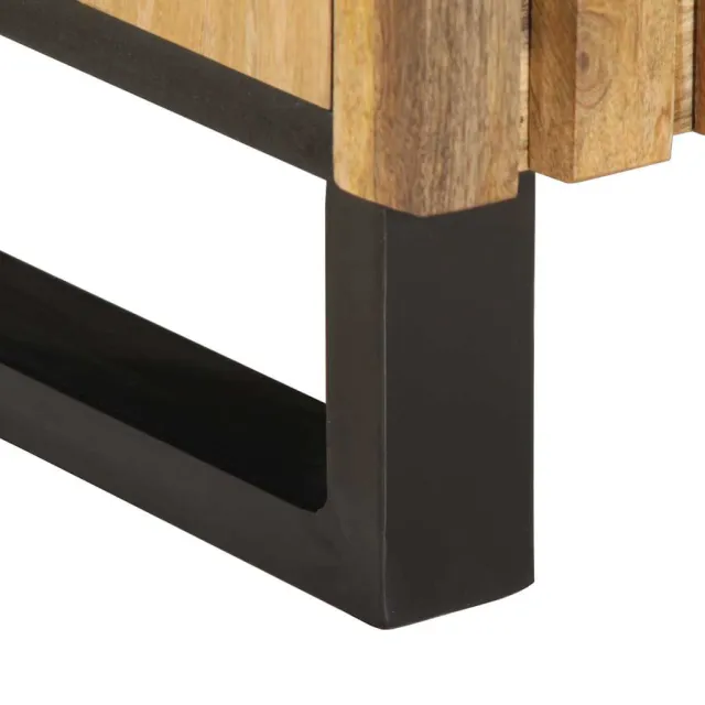 Ensemble de meubles de bain 3 pcs bois massif de manguier brut