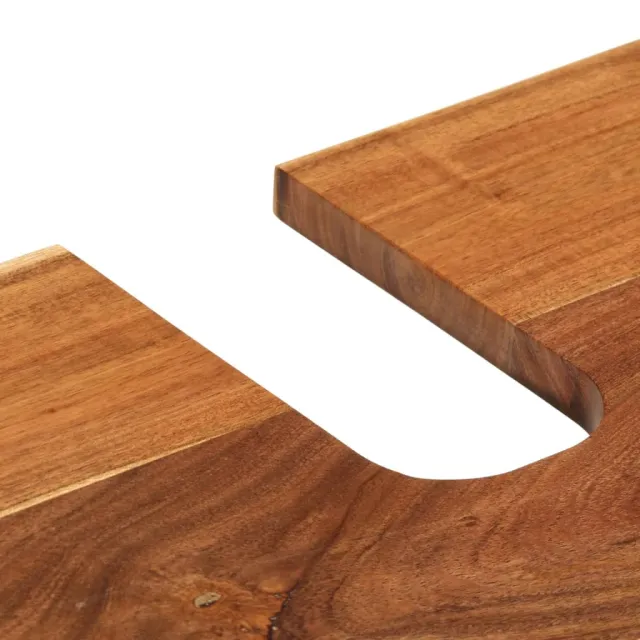 Ensemble de meubles de salle de bain 2 pcs bois massif d'acacia