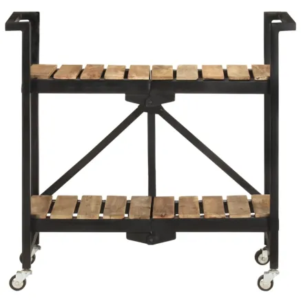 Chariot de cuisine 87x36x81 cm Bois massif de manguier 2