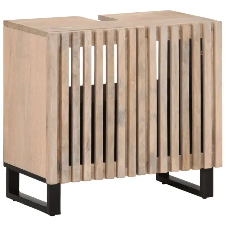 Ensemble de meubles salle de bain 2 pcs bois de manguier massif