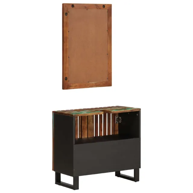 Ensemble de meubles de salle de bain 2 pcs bois massif d'acacia