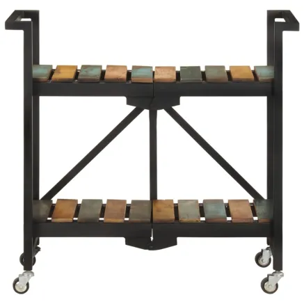 Chariot de cuisine 87x36x81 cm Bois massif de récupération 2
