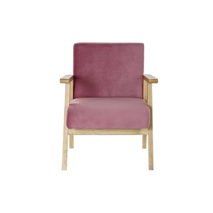 Siège DKD Home Decor Rose Polyester Bois MDF (61 x 63 x 77 cm) 2