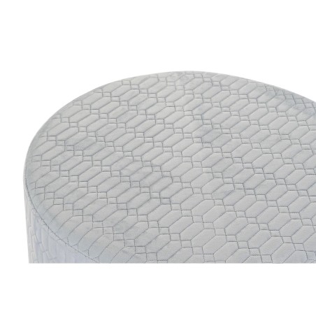 Poggiapiedi DKD Home Decor Poliestere Blu cielo Spugna Legno MDF (55 x