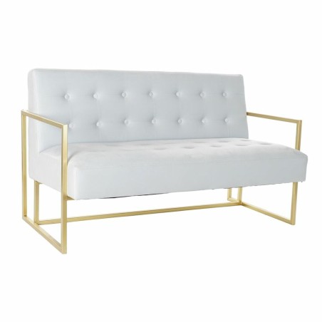 Sofá DKD Home Decor Dorado Metal Poliéster Azul cielo (128 x 70 x 76