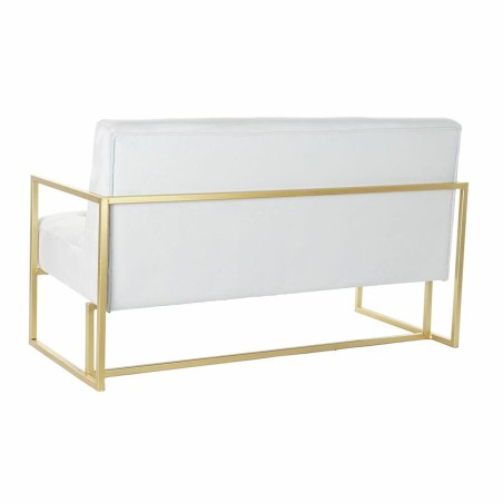 Sofa DKD Home Decor Gouden Metaal Polyester Hemelsblauw (128 x 70 x 76