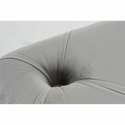 Bench DKD Home Decor  Grey Polyester Velvet MDF Wood (88 x 53 x 48 cm) 2