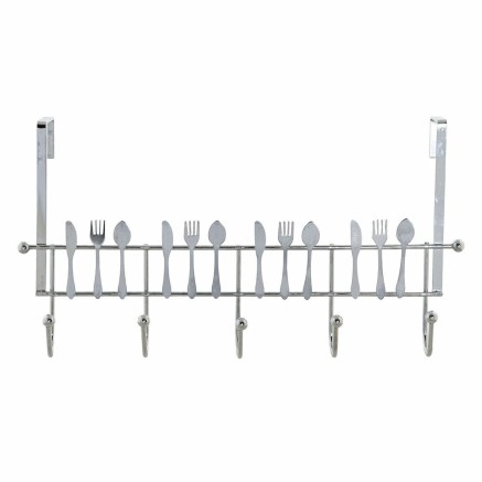 Perchero para Puertas DKD Home Decor Plateado Metal Plástico 34 x 17