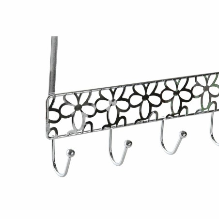 Porte-manteaux pour portes DKD Home Decor Argenté Métal Plastique Fl