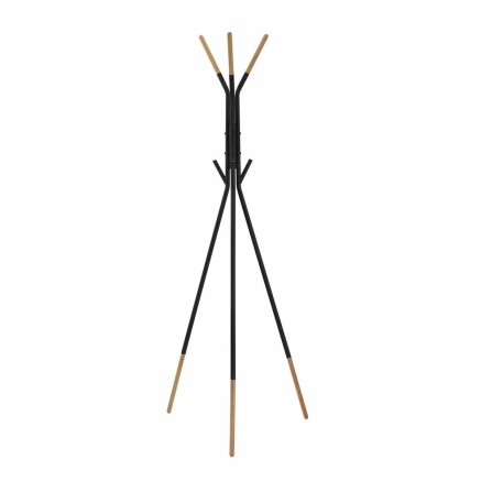 Perchero de Pie DKD Home Decor Negro Natural Acero Plástico Loft 65 x