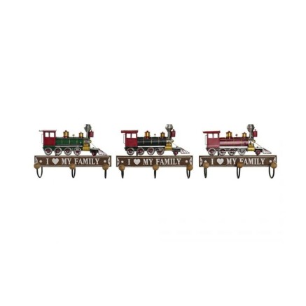 Wandkapstok DKD Home Decor 29 x 8 x 20 cm Metaal Vintage Hout MDF (3 O
