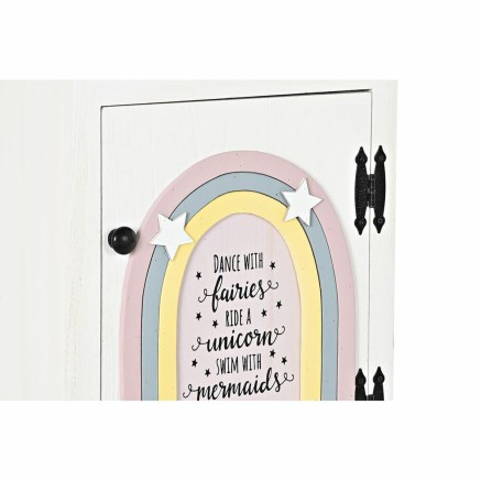 Comodino DKD Home Decor Per bambini Grigio Rosa Bianco Giallo (40 x 29 2