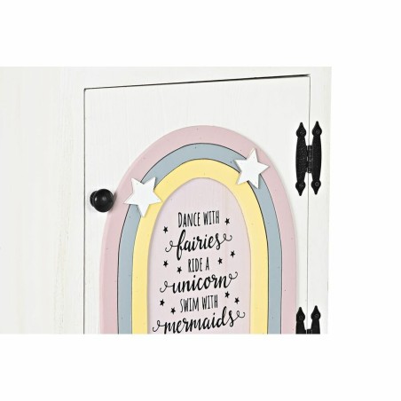 Nachtkastje DKD Home Decor Kinderen Grijs Roze Wit Geel (40 x 29 x 73,