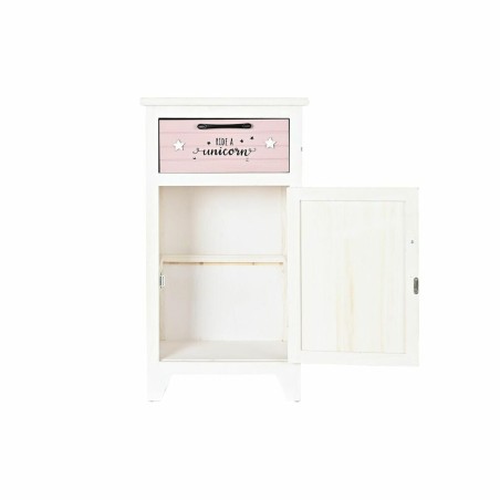 Nachtkastje DKD Home Decor Kinderen Grijs Roze Wit Geel (40 x 29 x 73,