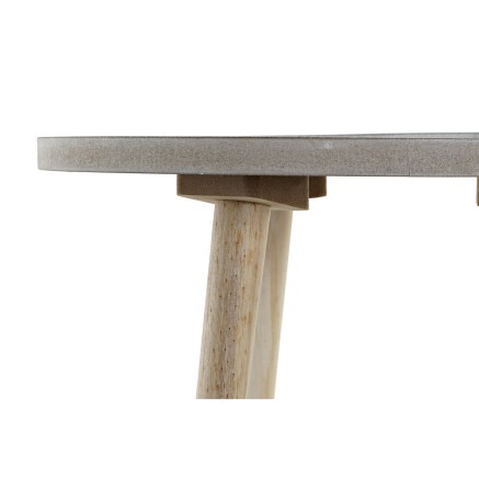 Side table DKD Home Decor Natural Black 40 x 40 x 41 cm MDF Wood 2