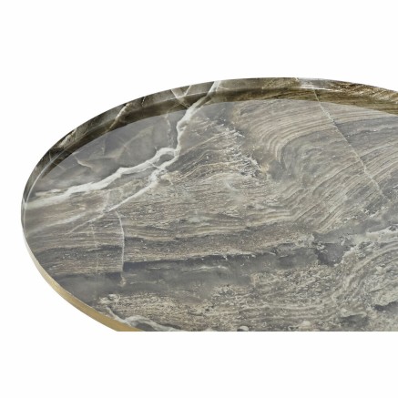Mesita Auxiliar DKD Home Decor Marrón Dorado 51 x 51 x 51 cm 2