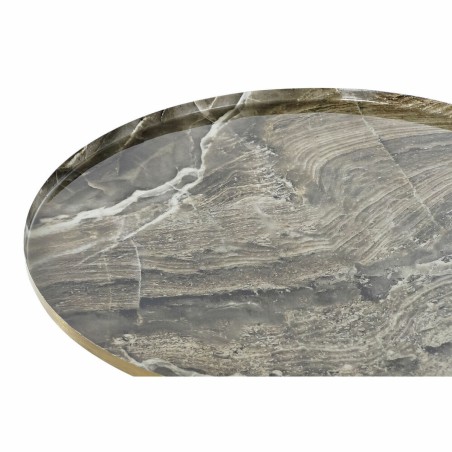 Kleine bijzettafel DKD Home Decor Bruin Gouden 51 x 51 x 51 cm