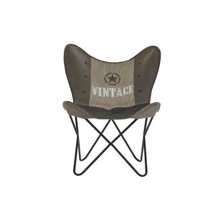 Sedia da Sala da Pranzo DKD Home Decor Marrone Nero Grigio 76 x 76 x 9