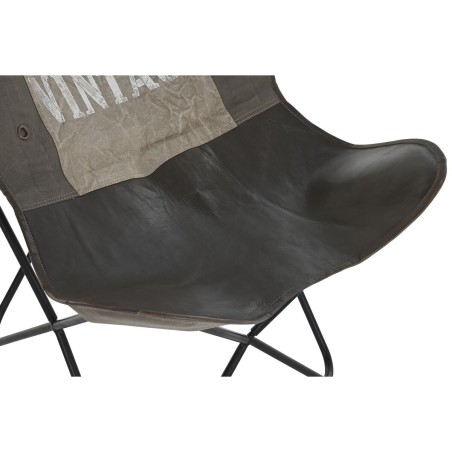 Sedia da Sala da Pranzo DKD Home Decor Marrone Nero Grigio 76 x 76 x 9