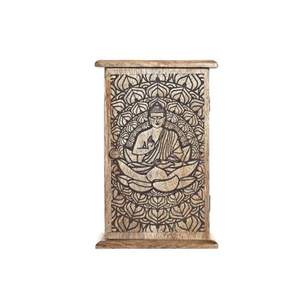 Armario de llaves DKD Home Decor Marrón Marrón oscuro 18 x 7,5 x 28