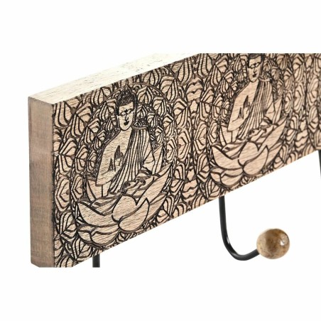 Portemanteau DKD Home Decor Métal Bois de manguier Naturel Buda Orien
