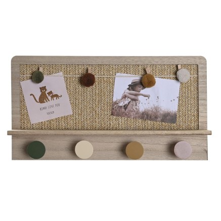 Kapstok DKD Home Decor Natuurlijk Multicolour Vezel Hout MDF (45 x 6 x