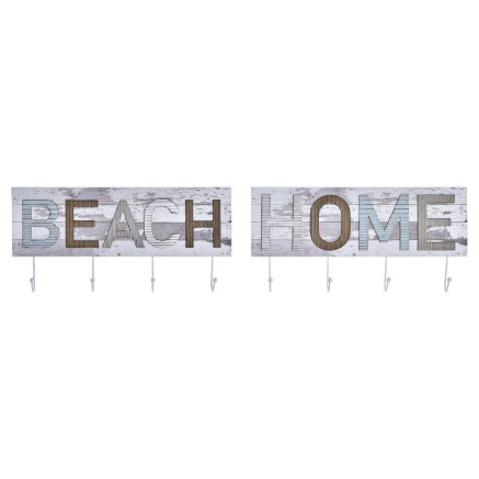 Perchero de Pared DKD Home Decor Madera Metal Playa 45 x 5 x 23 cm (2