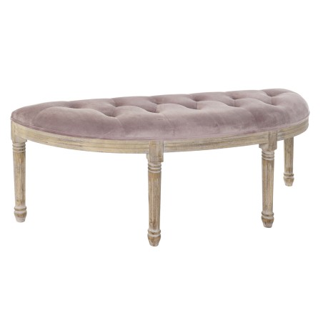 Banquette DKD Home Decor  Naturel Rose Polyester Velours Bois d'hévé