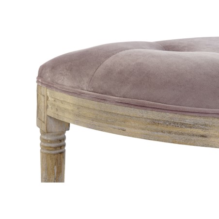 Barhocker DKD Home Decor  natürlich Rosa Polyester Samt Kautschukholz