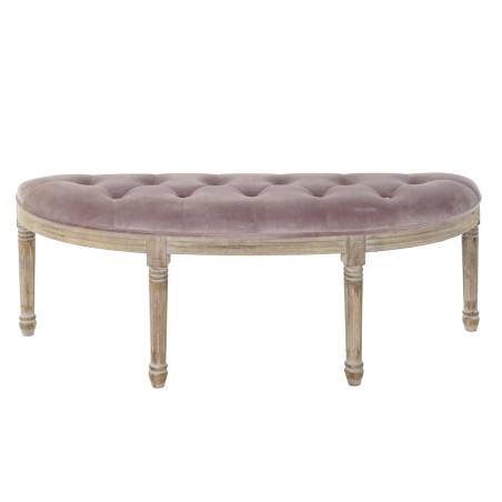 Banqueta DKD Home Decor  Natural Rosa Poliéster Terciopelo Madera de