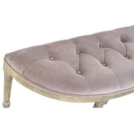 Barhocker DKD Home Decor  natürlich Rosa Polyester Samt Kautschukholz