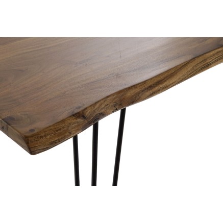Mesa de Comedor DKD Home Decor 180 x 87 x 76 cm Negro Metal Marrón Ma 2