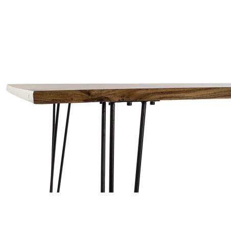 Mesa de Comedor DKD Home Decor 180 x 87 x 76 cm Negro Metal Marrón Ma
