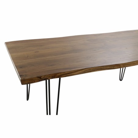 Mesa de Comedor DKD Home Decor 180 x 87 x 76 cm Negro Metal Marrón Ma