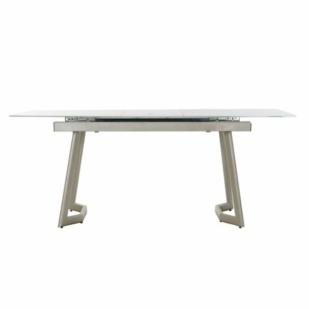 Mesa de Comedor DKD Home Decor Cristal Dorado Metal Blanco (140 x 80 x 2